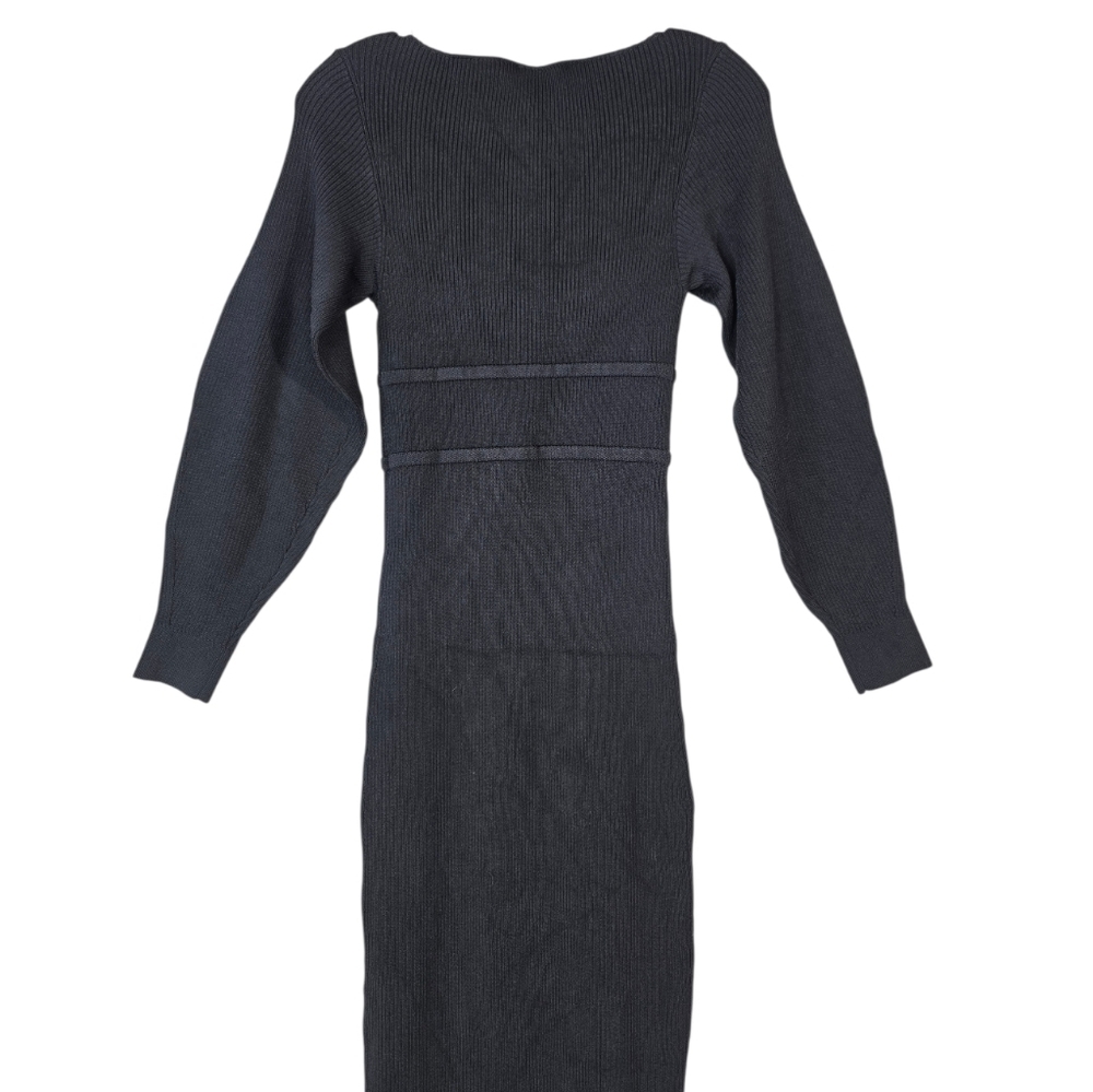 SELF-PORTRAIT Sweetheart-Neck Ribbed-Knit bodycon Midi Dress - Picture 7 of 16